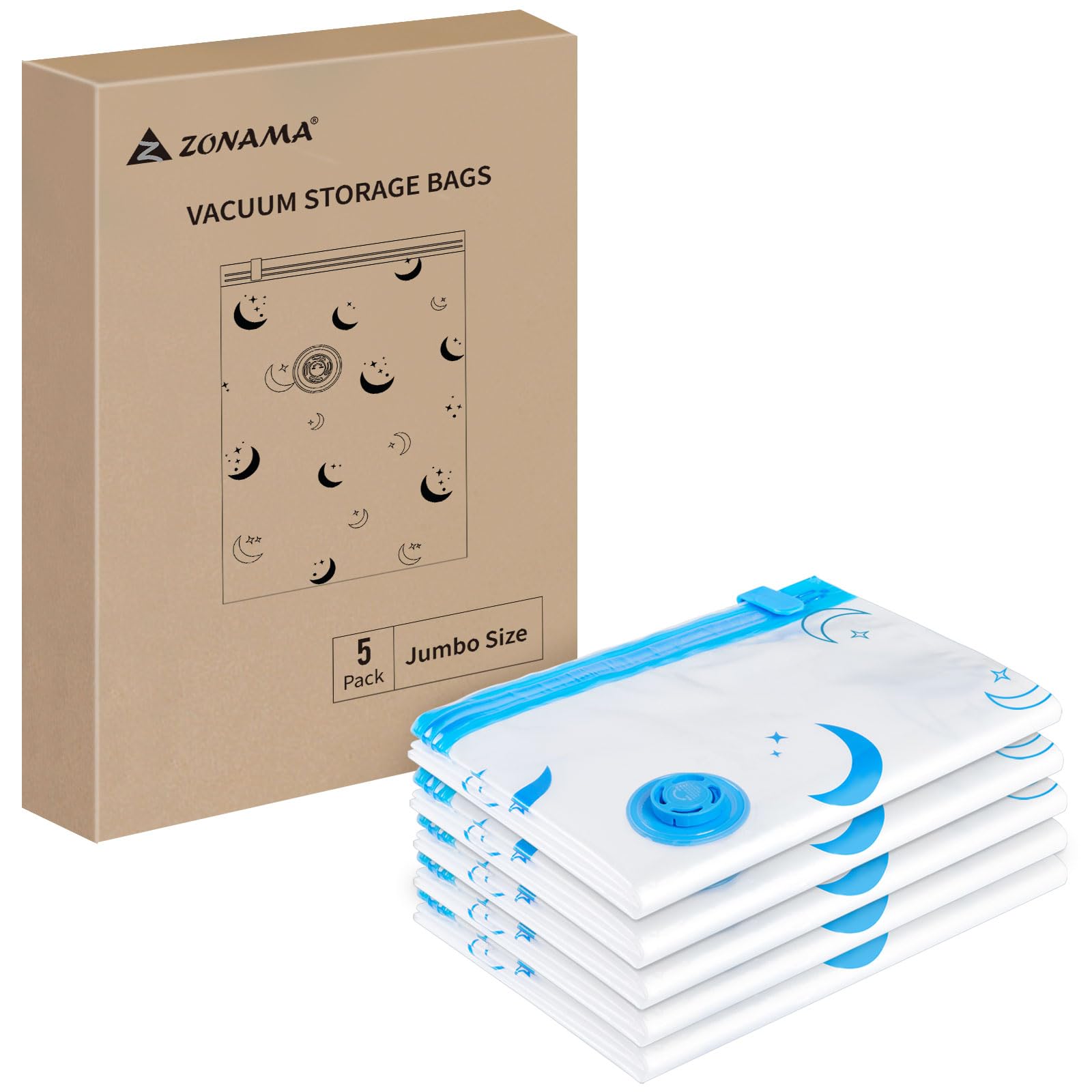 Amazon.com: Z ZONAMA Vacuum Storage Bags, 5 Pack Jumbo Size